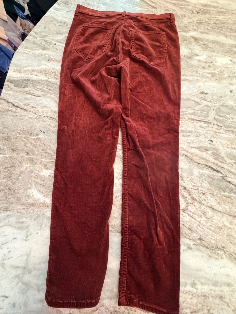LOFT Burgundy Velvet Skinny Pants Women’s 10P 30 Petite - Picture 9 of 12